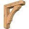 Ekena Millwork Olympic Craftsman Smooth Bracket w/ Offset Brace, Western Red Cedar, 5 1/2"W x 24"D x 24"H BKT0604X24X24OLY04SWR - alternate 1